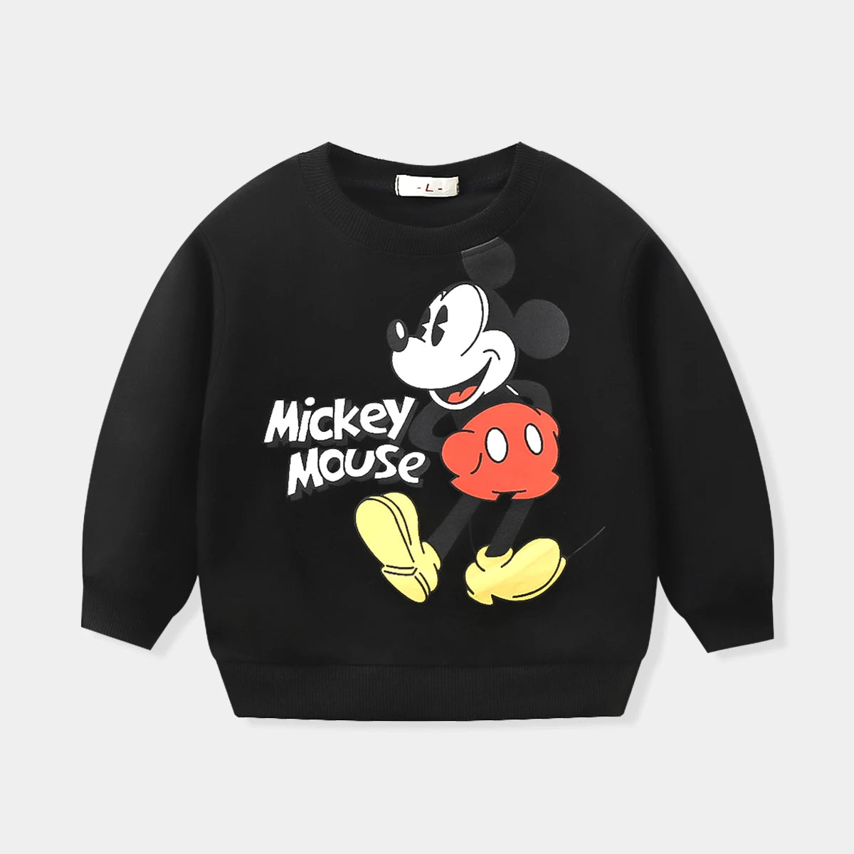 Disney Mickey Children' Tracksuit Cartoon Fashion Loose Baby Girl Boy Long Sleeve Crewneck Hoodies + Pants Two Piece Set Clothes - Slobuy