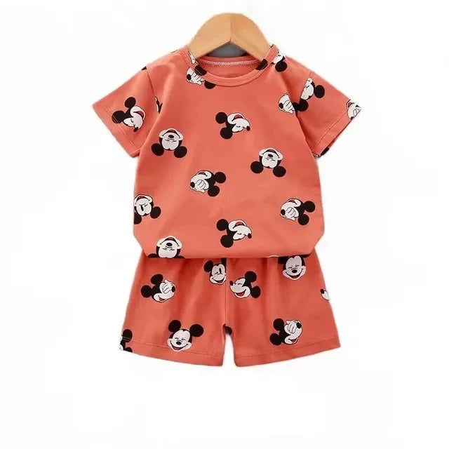 Disney Mickey Donald Duck Baby Clothing Girls Boys Cotton Suit for Children Two Clothes Sets for Babies Newborn Baby Clothes - Slobuy