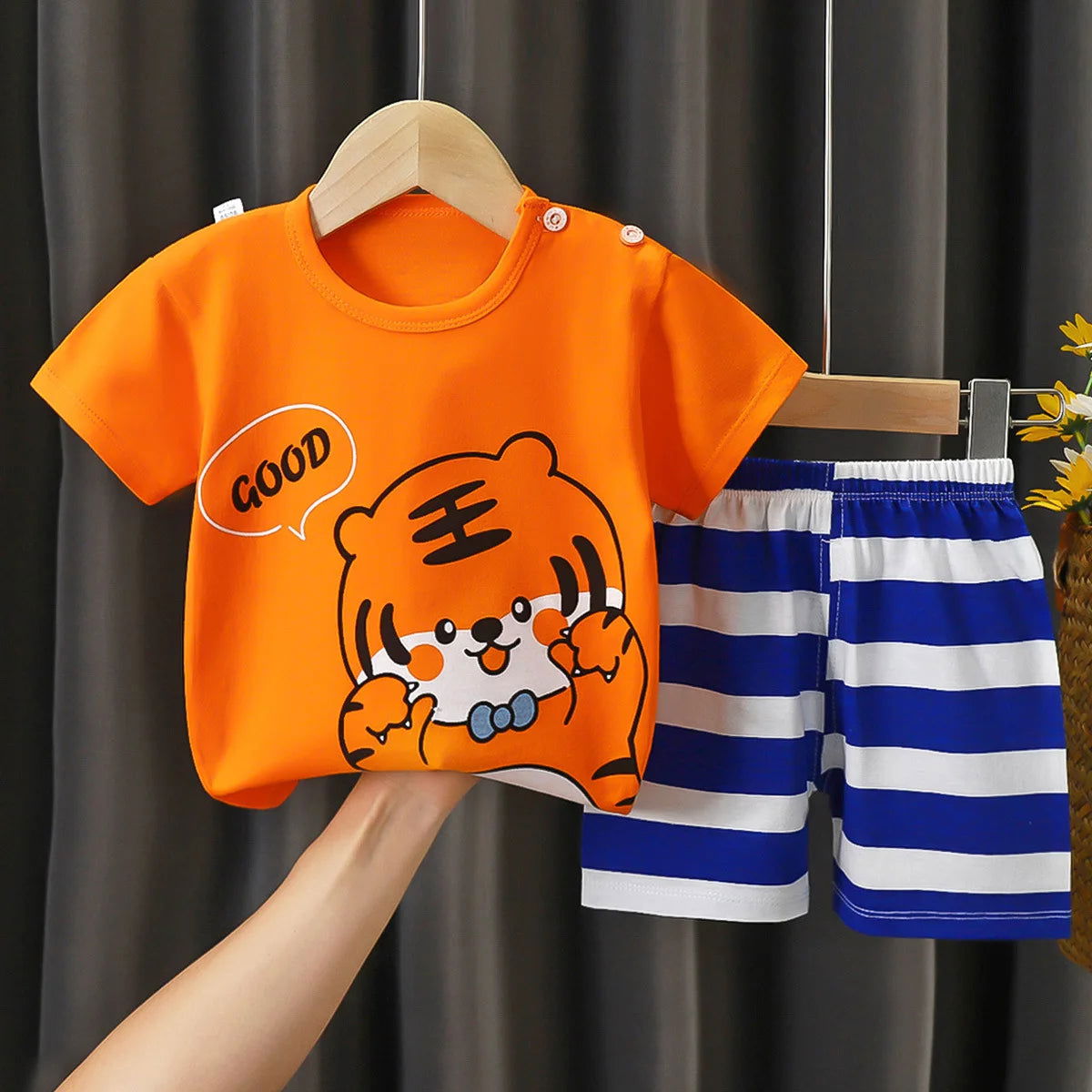 Disney Mickey Donald Duck Baby Clothing Girls Boys Cotton Suit for Children Two Clothes Sets for Babies Newborn Baby Clothes - Slobuy