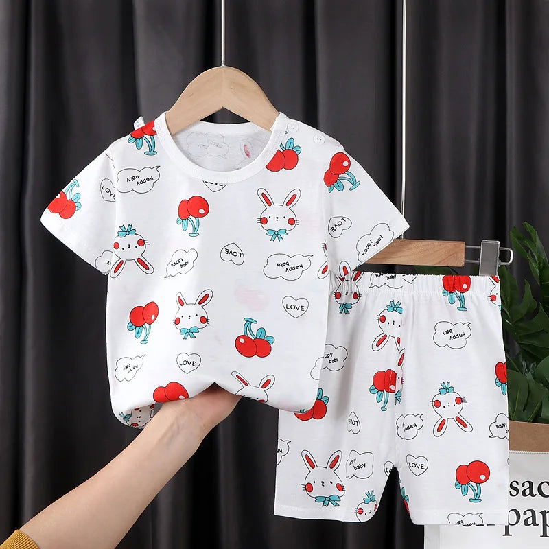Disney Mickey Donald Duck Baby Clothing Girls Boys Cotton Suit for Children Two Clothes Sets for Babies Newborn Baby Clothes - Slobuy
