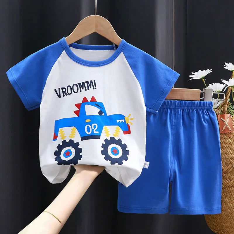 Disney Mickey Donald Duck Baby Clothing Girls Boys Cotton Suit for Children Two Clothes Sets for Babies Newborn Baby Clothes - Slobuy