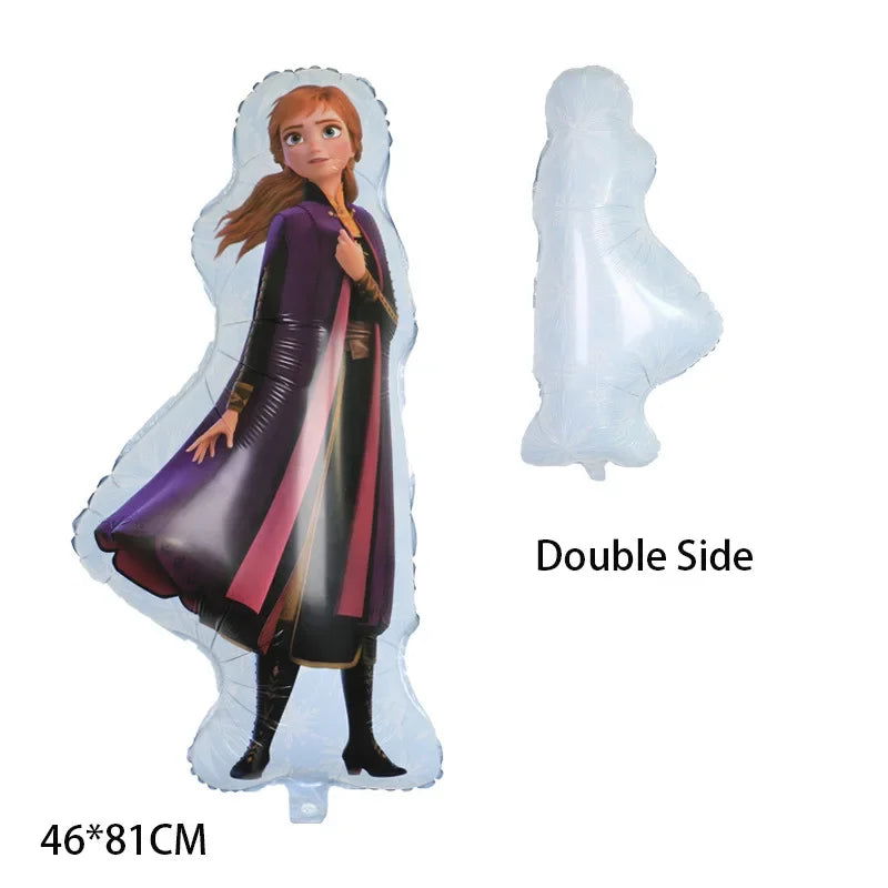 Disney Standing Pose Princess Elsa Anna Snowflake Magic Mirror New "Frozen" Aluminum Film Balloon Birthday Party Decoration - Slobuy