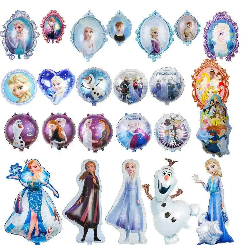 Disney Standing Pose Princess Elsa Anna Snowflake Magic Mirror New "Frozen" Aluminum Film Balloon Birthday Party Decoration - Slobuy
