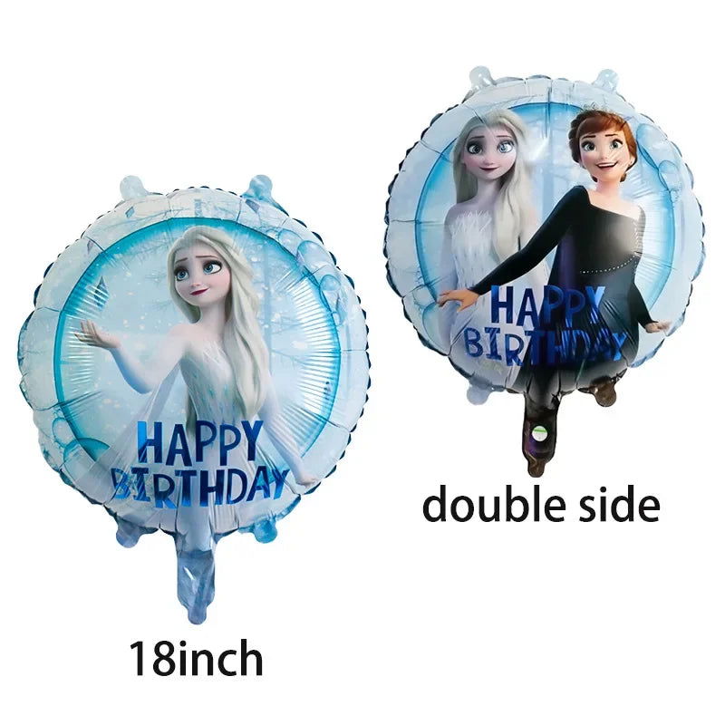 Disney Standing Pose Princess Elsa Anna Snowflake Magic Mirror New "Frozen" Aluminum Film Balloon Birthday Party Decoration - Slobuy