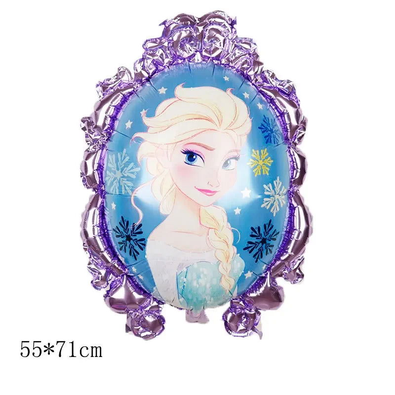 Disney Standing Pose Princess Elsa Anna Snowflake Magic Mirror New "Frozen" Aluminum Film Balloon Birthday Party Decoration - Slobuy