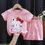 Disney Summer Baby Girl Clothes Set Cartoon Minnie Short Sleeve Cotton Girls Outfits for 0-3year Kids Clothes - Slobuy