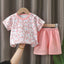 Disney Summer Baby Girl Clothes Set Cartoon Minnie Short Sleeve Cotton Girls Outfits for 0-3year Kids Clothes - Slobuy