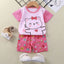 Disney Summer Baby Girl Clothes Set Cartoon Minnie Short Sleeve Cotton Girls Outfits for 0-3year Kids Clothes - Slobuy