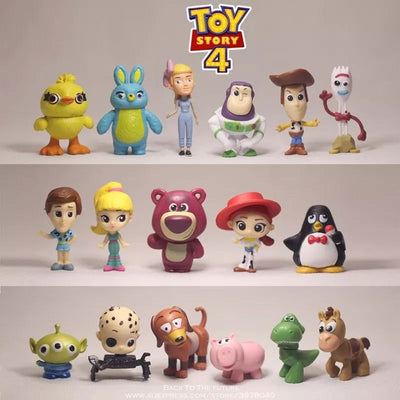 Disney Toy Story 4 Woody Buzz Lightyear 3-5cm Q Version Action Figures Mini Dolls Kids Toys Model for Children Gift - Slobuy