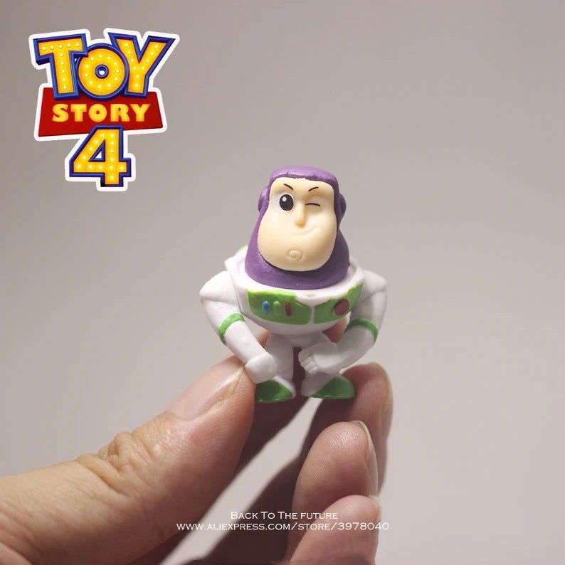 Disney Toy Story 4 Woody Buzz Lightyear 3-5cm Q Version Action Figures Mini Dolls Kids Toys Model for Children Gift - Slobuy