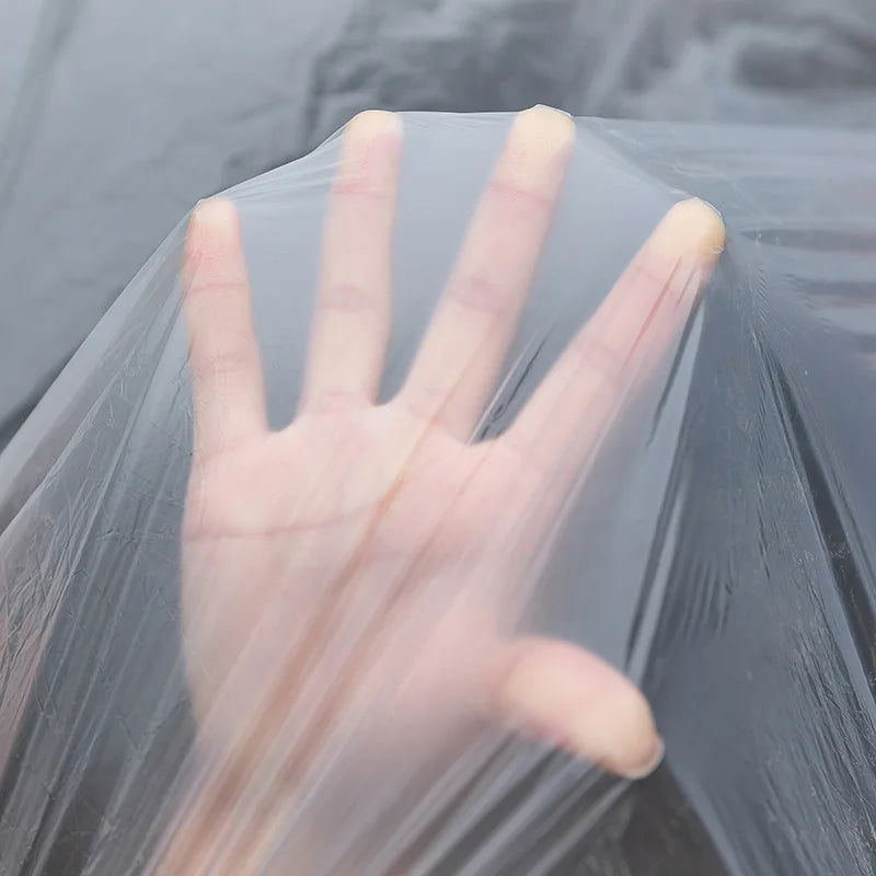 Disposable Transparent Car Clothing Cover Dustproof Rainproof Transparent Paint Dustproof Plastic PE Film Rainproof Car Cover - Slobuy