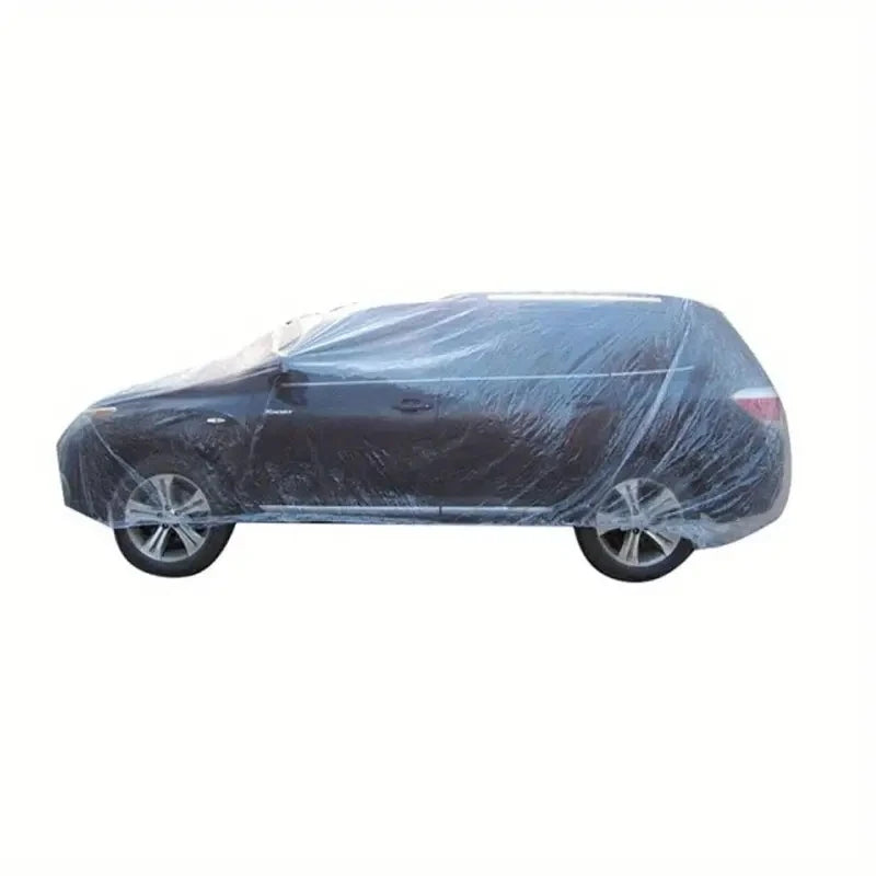 Disposable Transparent Car Clothing Cover Dustproof Rainproof Transparent Paint Dustproof Plastic PE Film Rainproof Car Cover - Slobuy