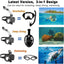Diving Masks Foldable Anti-Fog Snorkel Mask Set with Full Dry Top System for Free Swim Professional Snorkeling Gear Adults Kids - Slobuy