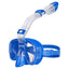Diving Masks Foldable Anti-Fog Snorkel Mask Set with Full Dry Top System for Free Swim Professional Snorkeling Gear Adults Kids - Slobuy