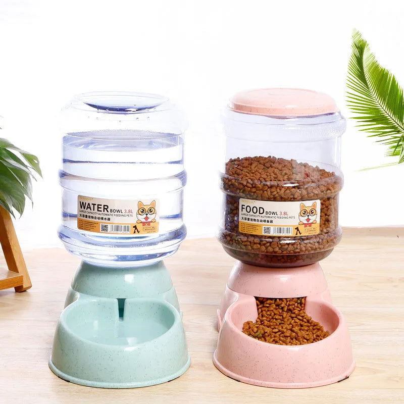 Dog Automatic Feeders Plastic Water Bottle Cat Bowl Feeding and Drinking Dog Water Dispenser Pet Feeding Bowl Pet Supplies - Slobuy