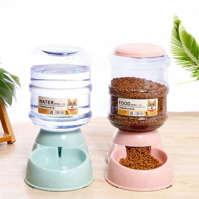 Dog Automatic Feeders Plastic Water Bottle Cat Bowl Feeding and Drinking Dog Water Dispenser Pet Feeding Bowl Pet Supplies - Slobuy