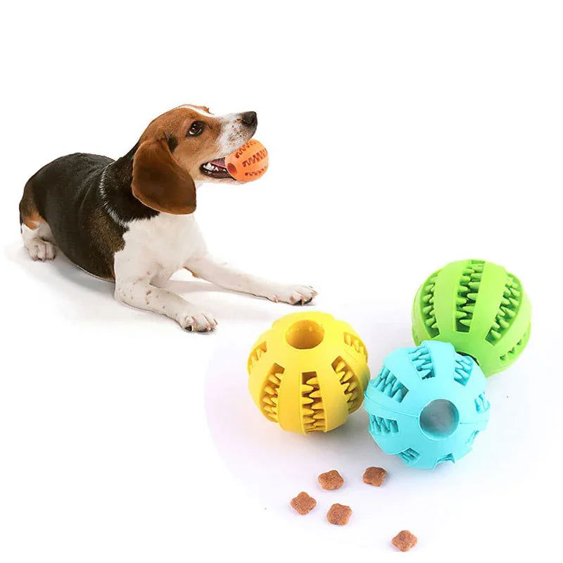 Dog Ball Toys for Small Dogs Interactive Elasticity Puppy Chew Toy Tooth Cleaning Rubber Food Ball Toy Pet Stuff Accessories - Slobuy