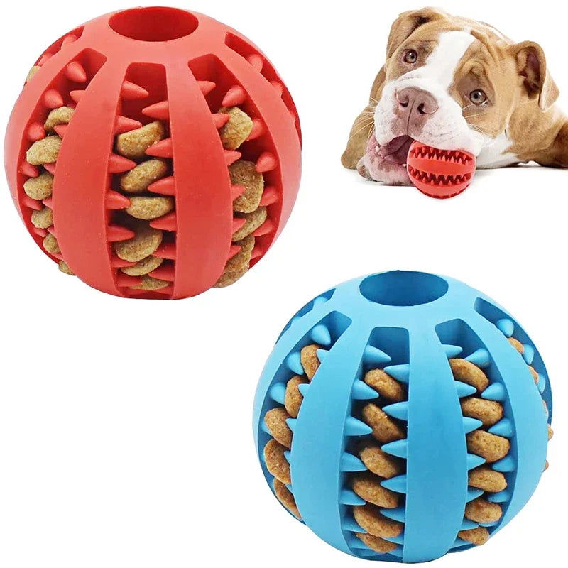 Dog Ball Toys for Small Dogs Interactive Elasticity Puppy Chew Toy Tooth Cleaning Rubber Food Ball Toy Pet Stuff Accessories - Slobuy