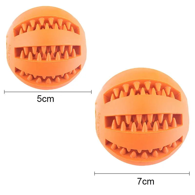 Dog Ball Toys for Small Dogs Interactive Elasticity Puppy Chew Toy Tooth Cleaning Rubber Food Ball Toy Pet Stuff Accessories - Slobuy