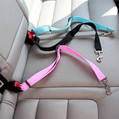 Dog Car Seat Belt Safety Protector Travel Pets Accessories Dog Leash Collar Breakaway Solid Car Harness - Slobuy