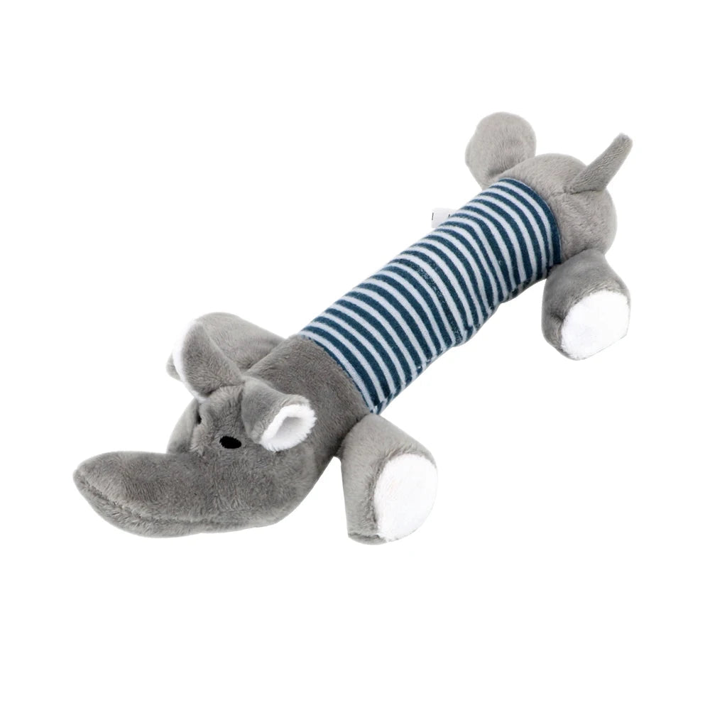 Dog Cat Fleece Toys Elephant Duck Pig  Chicken Legs  Pet Funny Plush Toys Fit for All Pets Popular Squeak Chew Sound Dolls - Slobuy