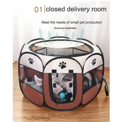 Portable Foldable Cat Tent Cat House Portable Folding Outdoor Travel Pet Tent Cat/Dog Cage Easy Operation Large Cat/Dog Fences - Slobuy