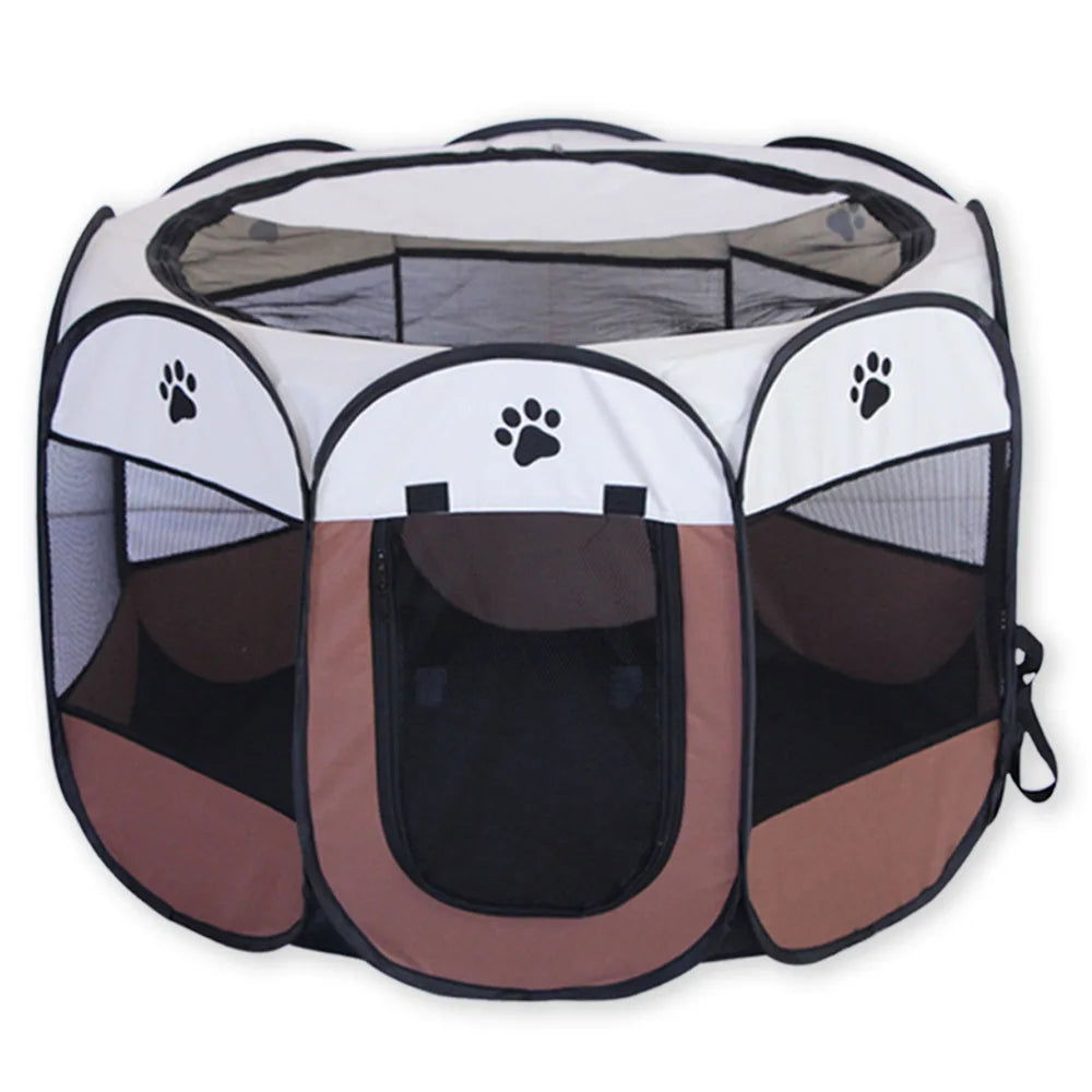 Portable Foldable Cat Tent Cat House Portable Folding Outdoor Travel Pet Tent Cat/Dog Cage Easy Operation Large Cat/Dog Fences - Slobuy