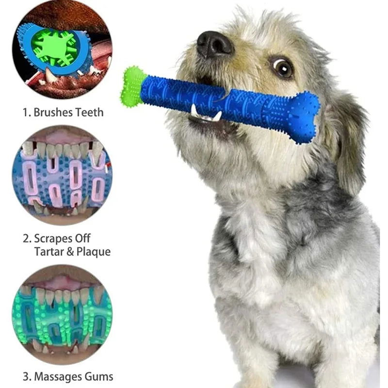 Dog Molar Stick Food Grade Bone Shape Dog Tooth Cleaning Interactive Bite Resistant for Small Pet with Slight Bite Force - Slobuy