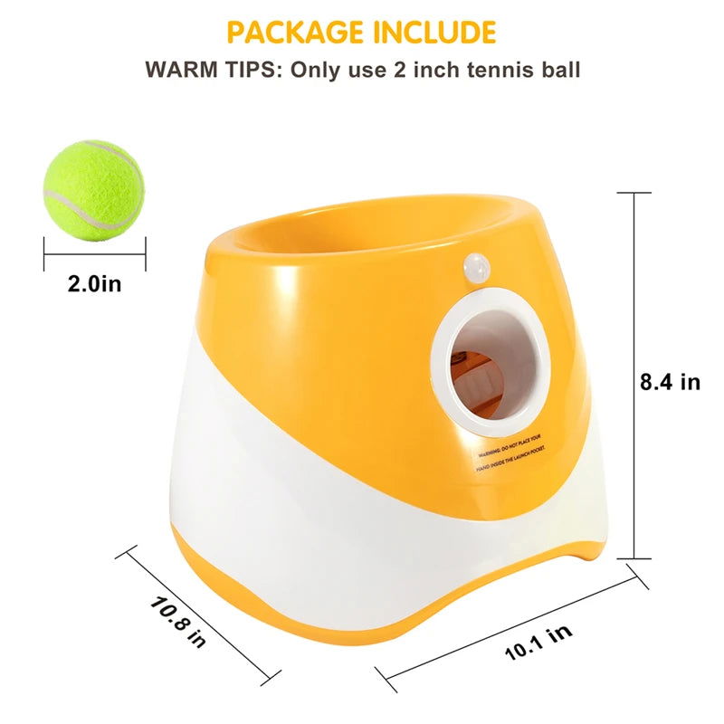 Dog Tennis Launcher Automatic Pet Dogs Chase Toy Mini Tennis Throwing Pinball Machine Fun Interactive Throw Rechargable Catapult - Slobuy