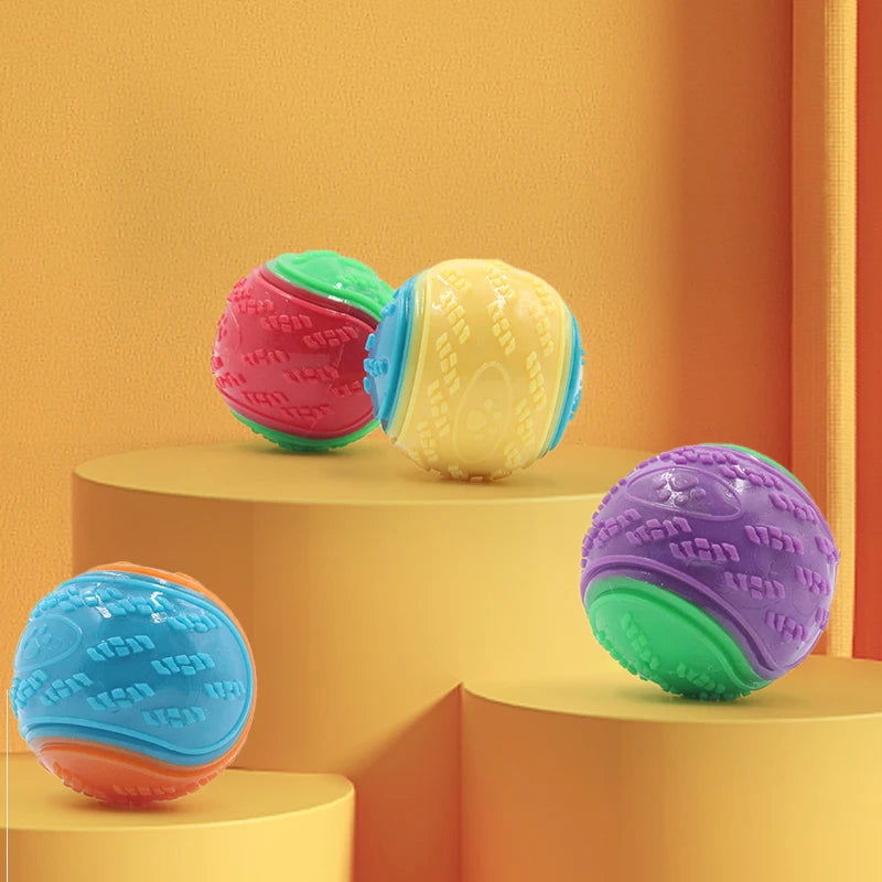 Dogs  Interactive Toys Soft TPR Toys for Dog Pet Teeth Cleaning Bite Resistance Squeaky Dog Ball Toy - Slobuy