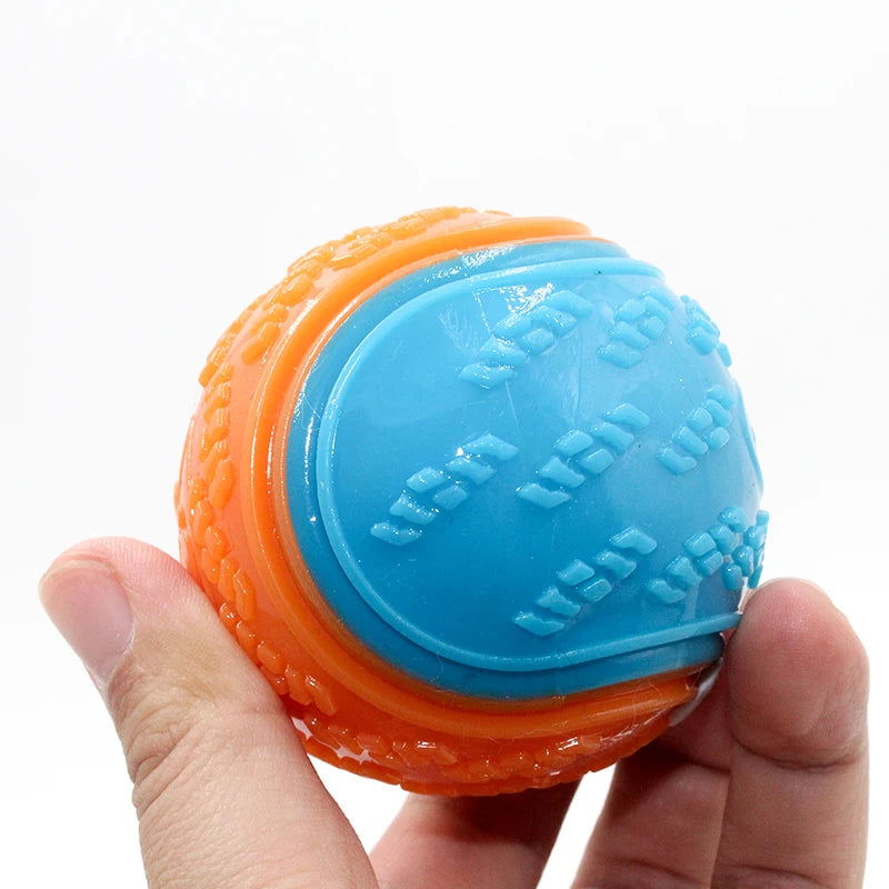 Dogs  Interactive Toys Soft TPR Toys for Dog Pet Teeth Cleaning Bite Resistance Squeaky Dog Ball Toy - Slobuy