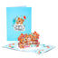 Dogs Pop-up Entertaining Greeting Card Cute Docile Canine Birthday Card With Envelope Creative Pooch Celebration Birthday Gifts - Slobuy