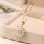 Double-layer Rotatable Sunflower Necklaces For Women Chain Choker Stainless Steel Jewelry Accessories Free Shipping Items - Slobuy