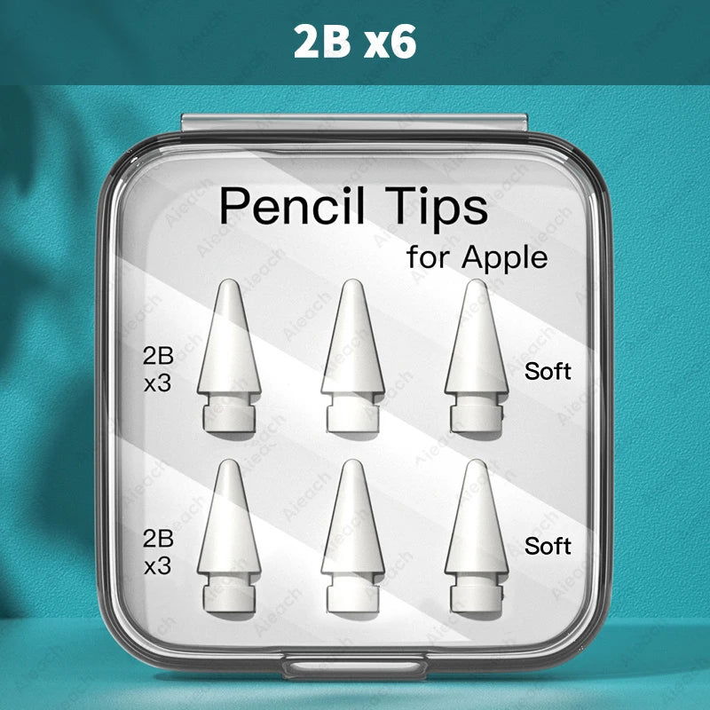 Double Layer Tip For Apple Pencil Pen Nib For Apple Pencil 1st 2nd Generation 2B HB 2.0 3.0 Soft Hard iPad Pencil Accessories - Slobuy