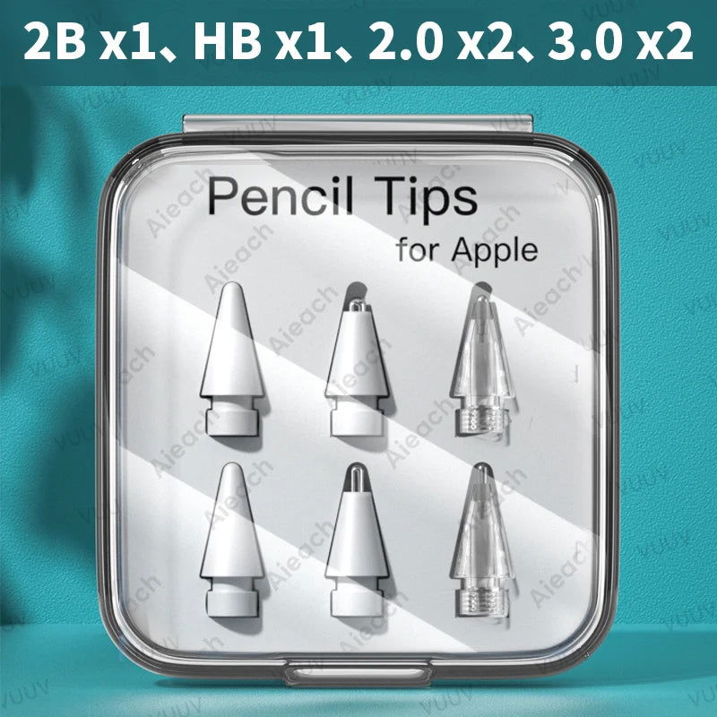 Double Layer Tip For Apple Pencil Pen Nib For Apple Pencil 1st 2nd Generation 2B HB 2.0 3.0 Soft Hard iPad Pencil Accessories - Slobuy