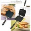 Double Sided Frying Pan Sandwich Maker Non-stick Grilled Sandwich and Panini Maker Pan with Handle Aluminum Flip Pan - Slobuy