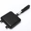 Double Sided Frying Pan Sandwich Maker Non-stick Grilled Sandwich and Panini Maker Pan with Handle Aluminum Flip Pan - Slobuy
