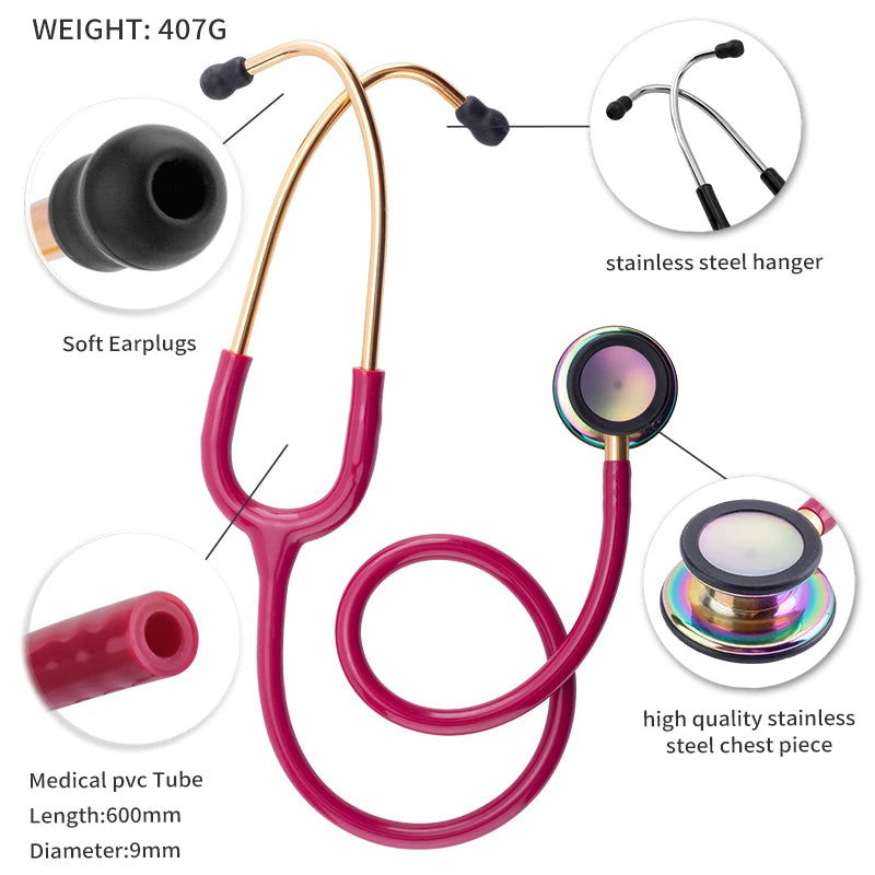Double Sided Stethoscope Portable Professional Cardiology Stethoscope Medical Equipment Nurse Doctor Stethoscope Equipo Medico - Slobuy