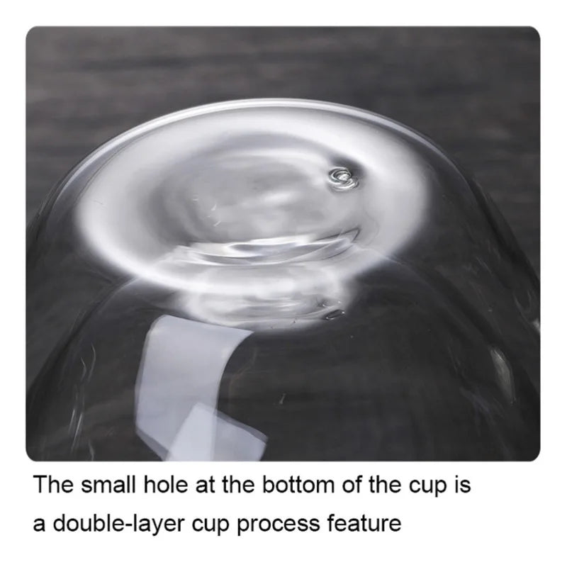 Double Wall Glass Cup Heat Insulation Transparent Handmade Tea Drink Cups MINI Whisky glasses Espresso Coffee Mug - Slobuy