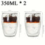 Double Wall Glass Cup Heat Insulation Transparent Handmade Tea Drink Cups MINI Whisky glasses Espresso Coffee Mug - Slobuy