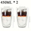 Double Wall Glass Cup Heat Insulation Transparent Handmade Tea Drink Cups MINI Whisky glasses Espresso Coffee Mug - Slobuy