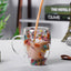 Double Wall Glass Cup with Handle Dried Flower Decorated Coffee Cup Milk Mug Heat Resistant Tea Cups Glass Mug Kitchen Supplies - Slobuy