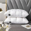 Down Pillow 100% White Goose Feather Pillow Core Five-star Hotel Cotton Single Cervical Vertebra Support Sleep Pillow - Slobuy