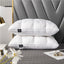 Down Pillow 100% White Goose Feather Pillow Core Five-star Hotel Cotton Single Cervical Vertebra Support Sleep Pillow - Slobuy