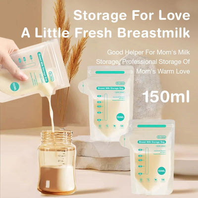 Dr.isla 30Pcs Breast milk storage bag Disposable 150ml capacity frozen milk storage bag BPA Free - Slobuy