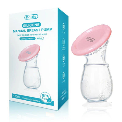 Dr.isla Baby Feeding Manual Breast Pump Partner Breast Collector Automatic Correction Breast Milk Silicone Pumps BPA Free - Slobuy