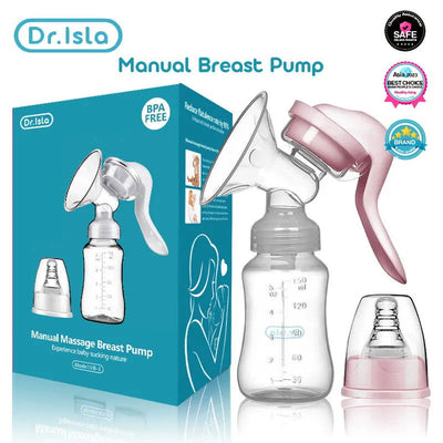 Dr.isla Breast Pump Baby Nipple Manual Suction Milk Pump Feeding Breasts Pumps Milk Bottle Sucking Postpartum Supplies BPA Free - Slobuy
