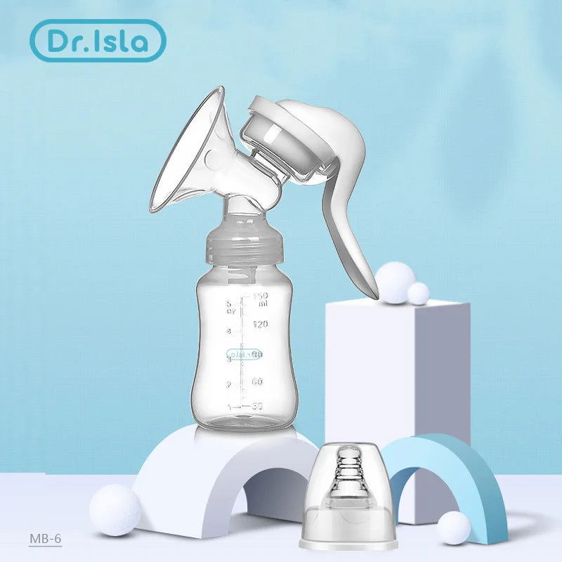 Dr.isla Breast Pump Manual Suction Milk Pump Feeding Breasts Pumps Milk Bottle Sucking Postpartum Supplies BPA Free - Slobuy