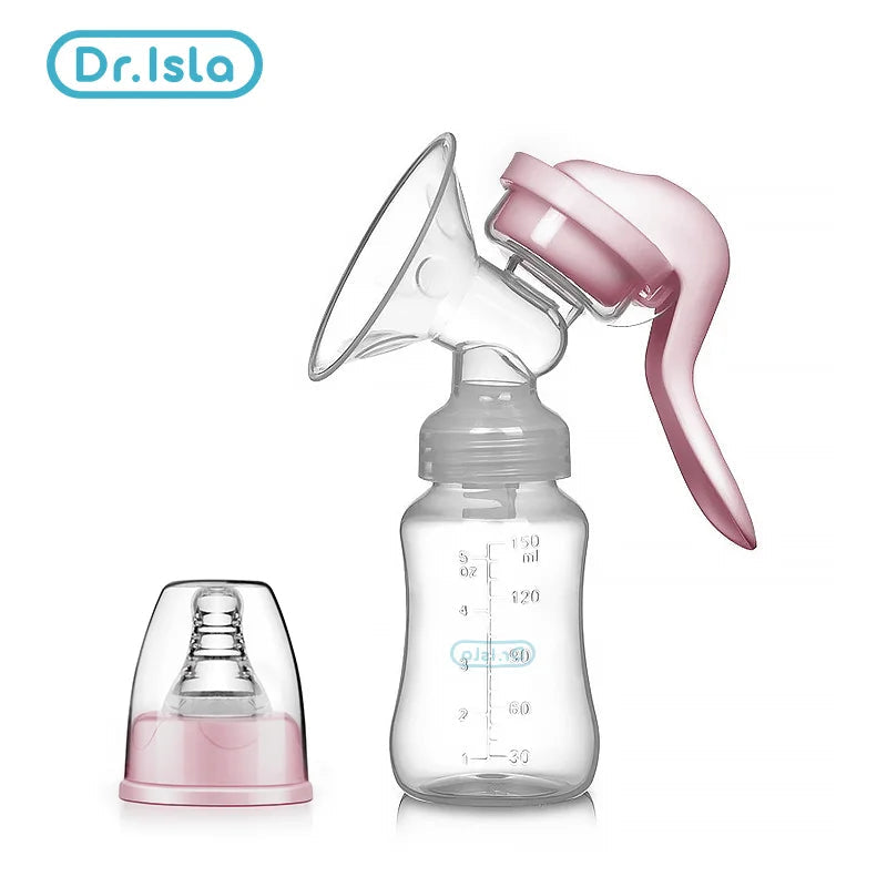 Dr.isla Breast Pump Manual Suction Milk Pump Feeding Breasts Pumps Milk Bottle Sucking Postpartum Supplies BPA Free - Slobuy