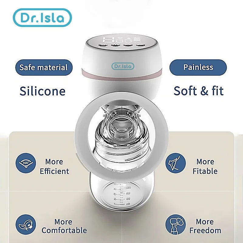 Dr.isla New Portable Electric Breast Pump USB Chargable Silent Portable Milk Extractor Automatic Milker Comfort Breastfeeding - Slobuy